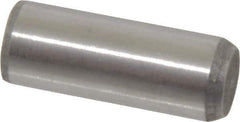 Made in USA - 3/8" Diam x 1" Pin Length 416 Stainless Steel Precision Dowel Pin - Passivated Finish, C 36-42 Hardness, 2 Beveled End - USA Tool & Supply