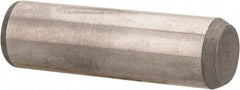 Made in USA - 3/8" Diam x 1-1/4" Pin Length 416 Stainless Steel Precision Dowel Pin - Passivated Finish, C 36-42 Hardness, 2 Beveled End - USA Tool & Supply