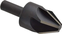 Keo - 1-1/4" Head Diam, 1/2" Shank Diam, 6 Flute 60° High Speed Steel Countersink - Bright Finish, 3" OAL, Single End, Straight Shank, Right Hand Cut - USA Tool & Supply