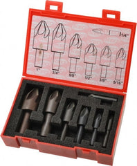 Keo - 7 Piece, 1/4 to 1" Head Diam, 60° Included Angle, Single End Countersink Set - USA Tool & Supply