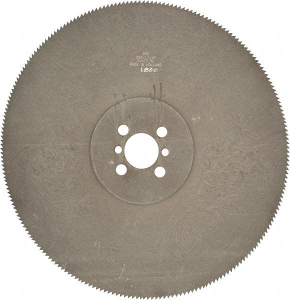 Kinkelder Saw - 350mm Blade Diam, 180 Teeth, High Speed Steel Cold Saw Blade - 40mm Arbor Hole Diam, 2.5mm Blade Thickness - USA Tool & Supply