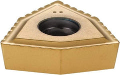 Komet - WOEX120608 Positive Molded Grade BK84 Carbide Indexable Drill Insert - TiCN/TiN Finish, Trigon, 0.693" Inscribed Circle - USA Tool & Supply