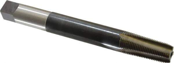 Hertel - 3/8-18 NPT, 4 Flute, Plug Chamfer, Bright Finish, High Speed Steel, Extension Pipe Tap - 6" OAL, 1-1/16" Thread Length - USA Tool & Supply