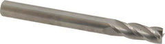 Hertel - 1/4", 3/4" LOC, 1/4" Shank Diam, 2-1/2" OAL, 4 Flute, Solid Carbide Square End Mill - Single End, Uncoated, Spiral Flute, 30° Helix, Centercutting, Right Hand Cut, Right Hand Flute - USA Tool & Supply