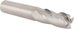 Hertel - 9/16", 1-1/4" LOC, 9/16" Shank Diam, 3-1/2" OAL, 4 Flute, Solid Carbide Square End Mill - Single End, Uncoated, Spiral Flute, 30° Helix, Centercutting, Right Hand Cut, Right Hand Flute - USA Tool & Supply