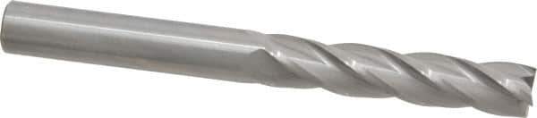 Hertel - 5/8", 3" LOC, 5/8" Shank Diam, 6" OAL, 4 Flute, Solid Carbide Square End Mill - Single End, Uncoated, Spiral Flute, 30° Helix, Centercutting, Right Hand Cut, Right Hand Flute - USA Tool & Supply