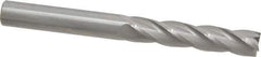 Hertel - 5/8", 3" LOC, 5/8" Shank Diam, 6" OAL, 4 Flute, Solid Carbide Square End Mill - Single End, Uncoated, Spiral Flute, 30° Helix, Centercutting, Right Hand Cut, Right Hand Flute - USA Tool & Supply