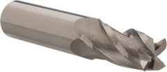 Hertel - 11/16", 1-1/2" LOC, 3/4" Shank Diam, 4" OAL, 4 Flute, Solid Carbide Square End Mill - Single End, Uncoated, Spiral Flute, 30° Helix, Centercutting, Right Hand Cut, Right Hand Flute - USA Tool & Supply