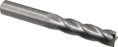 Hertel - 3/4", 3" LOC, 3/4" Shank Diam, 6" OAL, 4 Flute, Solid Carbide Square End Mill - Single End, Uncoated, Spiral Flute, 30° Helix, Centercutting, Right Hand Cut, Right Hand Flute - USA Tool & Supply