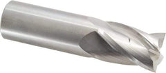 Hertel - 1", 1-1/2" LOC, 1" Shank Diam, 4" OAL, 4 Flute, Solid Carbide Square End Mill - Single End, Uncoated, Spiral Flute, 30° Helix, Centercutting, Right Hand Cut, Right Hand Flute - USA Tool & Supply