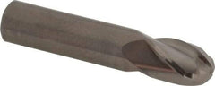 Hertel - 1/2" Diam, 5/8" LOC, 4 Flute Solid Carbide Ball End Mill - Uncoated, Single End, 2-1/2" OAL, 1/2" Shank Diam - USA Tool & Supply