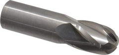 Hertel - 3/4" Diam, 1" LOC, 4 Flute Solid Carbide Ball End Mill - Uncoated, Single End, 3" OAL, 3/4" Shank Diam - USA Tool & Supply