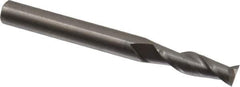 Hertel - 15/64", 3/4" LOC, 1/4" Shank Diam, 2-1/2" OAL, 2 Flute, Solid Carbide Square End Mill - Single End, Uncoated, Spiral Flute, 30° Helix, Centercutting, Right Hand Cut - USA Tool & Supply