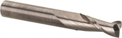 Hertel - 19/64", 13/16" LOC, 5/16" Shank Diam, 2-1/2" OAL, 2 Flute, Solid Carbide Square End Mill - Single End, Uncoated, Spiral Flute, 30° Helix, Centercutting, Right Hand Cut - USA Tool & Supply