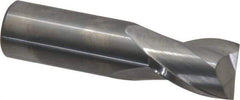 Hertel - 3/4", 1" LOC, 3/4" Shank Diam, 3" OAL, 2 Flute, Solid Carbide Square End Mill - Single End, Uncoated, Spiral Flute, 30° Helix, Centercutting, Right Hand Cut - USA Tool & Supply