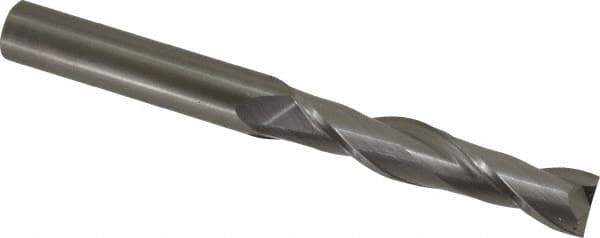 Hertel - 5/8", 3" LOC, 5/8" Shank Diam, 6" OAL, 2 Flute, Solid Carbide Square End Mill - Single End, Uncoated, Spiral Flute, 30° Helix, Centercutting, Right Hand Cut - USA Tool & Supply
