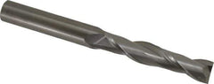 Hertel - 5/8", 3" LOC, 5/8" Shank Diam, 6" OAL, 2 Flute, Solid Carbide Square End Mill - Single End, Uncoated, Spiral Flute, 30° Helix, Centercutting, Right Hand Cut - USA Tool & Supply