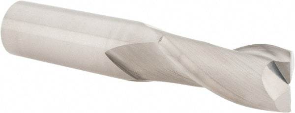 Hertel - 3/4", 1-1/2" LOC, 3/4" Shank Diam, 4" OAL, 2 Flute, Solid Carbide Square End Mill - Single End, Uncoated, Spiral Flute, 30° Helix, Centercutting, Right Hand Cut - USA Tool & Supply