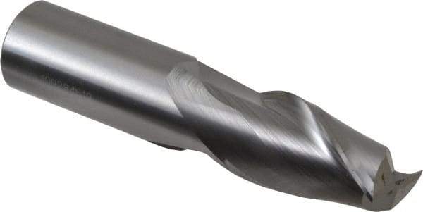 Hertel - 7/8", 1-1/2" LOC, 7/8" Shank Diam, 4" OAL, 2 Flute, Solid Carbide Square End Mill - Single End, Uncoated, Spiral Flute, 30° Helix, Centercutting, Right Hand Cut - USA Tool & Supply