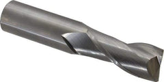 Hertel - 1", 2-1/4" LOC, 1" Shank Diam, 5" OAL, 2 Flute, Solid Carbide Square End Mill - Single End, Uncoated, Spiral Flute, 30° Helix, Centercutting, Right Hand Cut - USA Tool & Supply