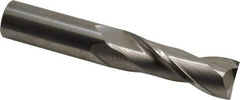 Hertel - 1", 3" LOC, 1" Shank Diam, 6" OAL, 2 Flute, Solid Carbide Square End Mill - Single End, Uncoated, Spiral Flute, 30° Helix, Centercutting, Right Hand Cut - USA Tool & Supply
