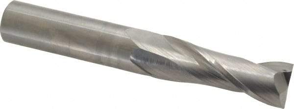 Hertel - 3/4", 2-1/4" LOC, 3/4" Shank Diam, 5" OAL, 2 Flute, Solid Carbide Square End Mill - Single End, Uncoated, Spiral Flute, 30° Helix, Centercutting, Right Hand Cut - USA Tool & Supply