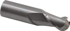 Hertel - 3/4" Diam, 1" LOC, 2 Flute Solid Carbide Ball End Mill - Uncoated, Single End, 3" OAL, 3/4" Shank Diam - USA Tool & Supply