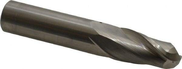 Hertel - 5/8" Diam, 1-1/4" LOC, 2 Flute Solid Carbide Ball End Mill - Uncoated, Single End, 3-1/2" OAL, 5/8" Shank Diam - USA Tool & Supply