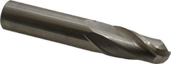 Hertel - 5/8" Diam, 1-1/4" LOC, 2 Flute Solid Carbide Ball End Mill - Uncoated, Single End, 3-1/2" OAL, 5/8" Shank Diam - USA Tool & Supply