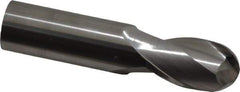 Hertel - 7/8" Diam, 1-1/2" LOC, 2 Flute Solid Carbide Ball End Mill - Uncoated, Single End, 4" OAL, 7/8" Shank Diam - USA Tool & Supply