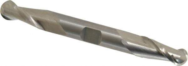 Hertel - 3/8" Diam, 3/4" LOC, 2 Flute Solid Carbide Ball End Mill - Double End, 3-1/2" OAL, 3/8" Shank Diam - USA Tool & Supply