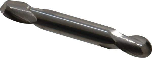 Hertel - 5/16" Diam, 1/2" LOC, 2 Flute Solid Carbide Ball End Mill - Double End, 2-1/2" OAL, 5/16" Shank Diam - USA Tool & Supply