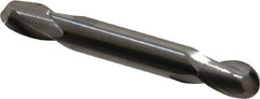 Hertel - 5/16" Diam, 1/2" LOC, 2 Flute Solid Carbide Ball End Mill - Double End, 2-1/2" OAL, 5/16" Shank Diam - USA Tool & Supply