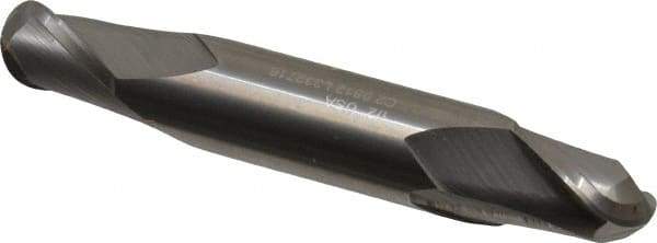 Hertel - 1/2" Diam, 5/8" LOC, 2 Flute Solid Carbide Ball End Mill - Double End, 3" OAL, 1/2" Shank Diam - USA Tool & Supply