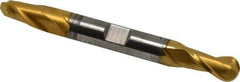 Hertel - 3/8" Diam, 3/4" LOC, 2 Flute Solid Carbide Ball End Mill - TiN Finish, Double End, 3-1/2" OAL, 3/8" Shank Diam - USA Tool & Supply