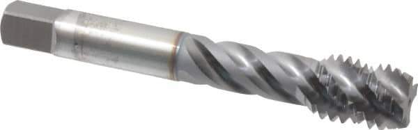 OSG - 9/16-12 UNC 4 Flute Modified Bottoming Spiral Flute Tap - Vanadium High Speed Steel, TiCN Finish, 3-19/32" OAL, Right Hand Flute, Right Hand Thread, H3, Series 290 - USA Tool & Supply