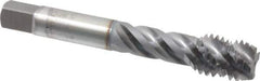 OSG - 9/16-12 UNC 4 Flute Modified Bottoming Spiral Flute Tap - Vanadium High Speed Steel, TiCN Finish, 3-19/32" OAL, Right Hand Flute, Right Hand Thread, H3, Series 290 - USA Tool & Supply