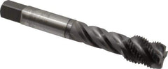 OSG - 9/16-18 UNF 4 Flute Modified Bottoming Spiral Flute Tap - Vanadium High Speed Steel, TiCN Finish, 3-19/32" OAL, Right Hand Flute, Right Hand Thread, H3, Series 290 - USA Tool & Supply