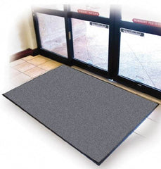 PRO-SAFE - 10 Ft. Long x 3 Ft. Wide, Poly Blended Carpet Surface, Cut Pile Entrance Matting - 3/8 Inch Thick, Indoor, Medium Traffic, Vinyl, Blue - USA Tool & Supply