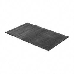 PRO-SAFE - 5 Ft. Long x 3 Ft. Wide, Poly Blended Carpet Surface, Cut Pile Entrance Matting - 3/8 Inch Thick, Indoor, Medium Traffic, Vinyl, Charcoal - USA Tool & Supply
