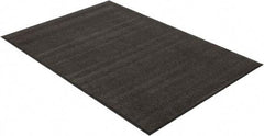 PRO-SAFE - 6 Ft. Long x 4 Ft. Wide, Poly Blended Carpet Surface, Cut Pile Entrance Matting - 3/8 Inch Thick, Indoor, Medium Traffic, Vinyl, Charcoal - USA Tool & Supply