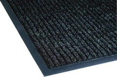 PRO-SAFE - 10 Ft. Long x 3 Ft. Wide, Poly Blended Carpet Surface, Ribbed Entrance Matting - 5/16 Inch Thick, Indoor, Medium Traffic, Vinyl, Black - USA Tool & Supply