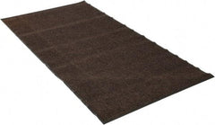 PRO-SAFE - 8 Ft. Long x 4 Ft. Wide, Poly Blended Carpet Surface, Ribbed Entrance Matting - 5/16 Inch Thick, Indoor, Medium Traffic, Vinyl, Brown - USA Tool & Supply