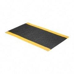 PRO-SAFE - 5' Long x 3' Wide, Dry Environment, Anti-Fatigue Matting - Black with Yellow Borders, Urethane with Vinyl Sponge Base, Beveled on 4 Sides - USA Tool & Supply