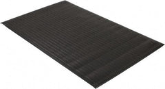 PRO-SAFE - 5' Long x 3' Wide, Dry Environment, Anti-Fatigue Matting - Black, Vinyl with Vinyl Sponge Base, Beveled on 4 Sides - USA Tool & Supply