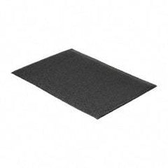 PRO-SAFE - 3' Long x 2' Wide, Dry Environment, Anti-Fatigue Matting - Black, Vinyl with Vinyl Sponge Base, Beveled on 4 Sides - USA Tool & Supply