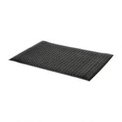 PRO-SAFE - 3' Long x 2' Wide, Dry Environment, Anti-Fatigue Matting - Black, Vinyl with Vinyl Sponge Base, Beveled on 4 Sides - USA Tool & Supply