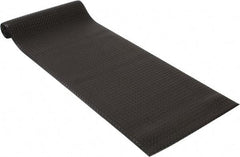 PRO-SAFE - 12' Long x 3' Wide, Dry Environment, Anti-Fatigue Matting - Black, Vinyl with Vinyl Sponge Base, Beveled on 4 Sides - USA Tool & Supply