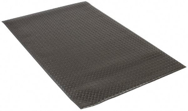 PRO-SAFE - 5' Long x 3' Wide, Dry Environment, Anti-Fatigue Matting - Black, Vinyl with Vinyl Sponge Base, Beveled on 4 Sides - USA Tool & Supply