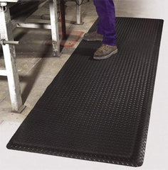 PRO-SAFE - 75' Long x 3' Wide, Dry Environment, Anti-Fatigue Matting - Black, Vinyl with Vinyl Sponge Base, Beveled on 4 Sides - USA Tool & Supply